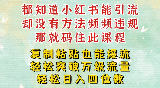 小红书靠复制粘贴一周突破万级流量池干货，以减肥为例，每天稳定引流变现四位数【揭秘】-啄木鸟资源库