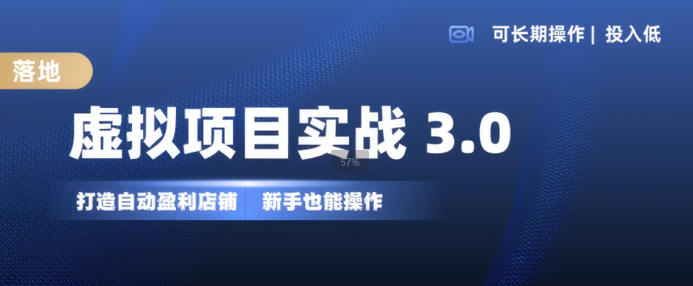 虚拟项目实战3.0，打造自动盈利店铺，可长期操作投入低，新手也能操作-啄木鸟资源库