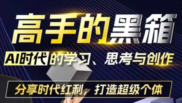 高手的黑箱：AI时代学习、思考与创作-分红时代红利，打造超级个体-啄木鸟资源库