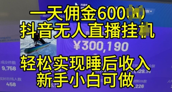 2024年11月抖音无人直播带货挂JI，小白的梦想之路，全天24小时收益不间断实现真正管道收益【揭秘】-啄木鸟资源库