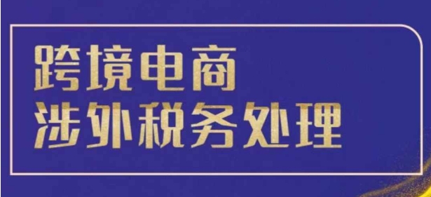 跨境税务宝典教程：跨境电商全球税务处理策略-啄木鸟资源库