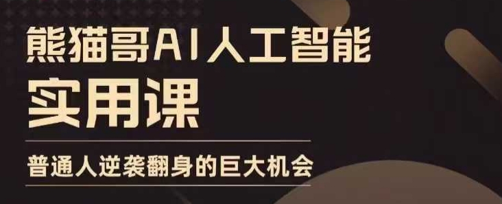 AI人工智能实用课，实在实用实战，普通人逆袭翻身的巨大机会-啄木鸟资源库