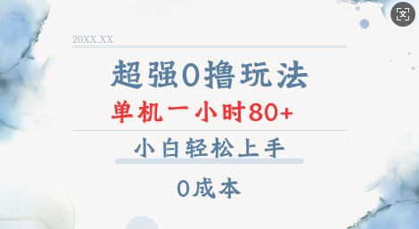 超强0撸玩法 录录数据 单机 一小时轻松80+ 小白轻松上手 简单0成本【仅揭秘】-啄木鸟资源库